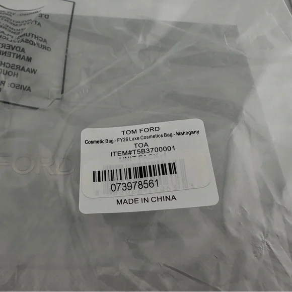 🆕 TOM FORD “Leather” Mahogany Cosmetic Bag NIB - Picture 9 of 10